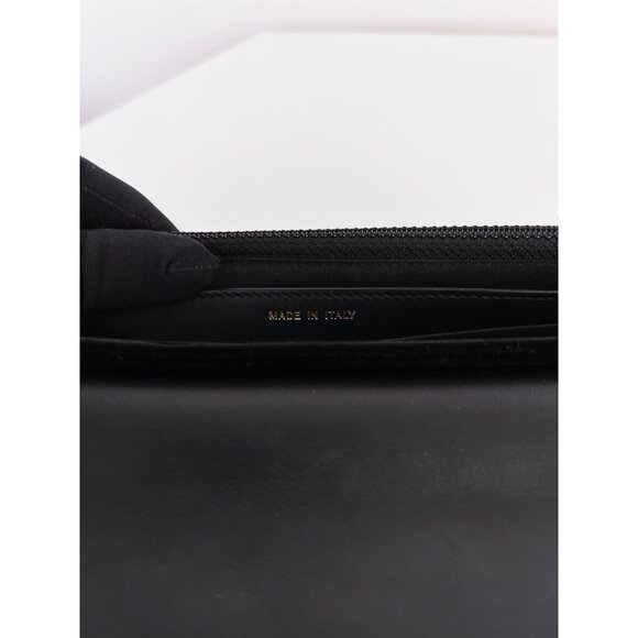 CHANEL  Half Moon  Black Velvet Leather Wallet on Chain Clutch Shoulder Bag Auth - Picture 9 of 16